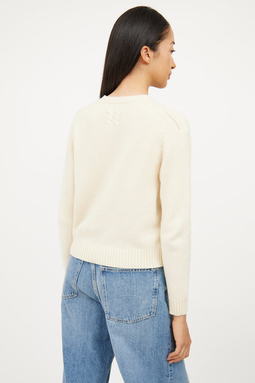 Nili Lotan Cream Merino Wool Sweater