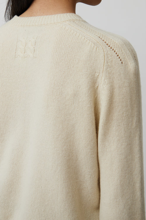 Nili Lotan Cream Merino Wool Sweater