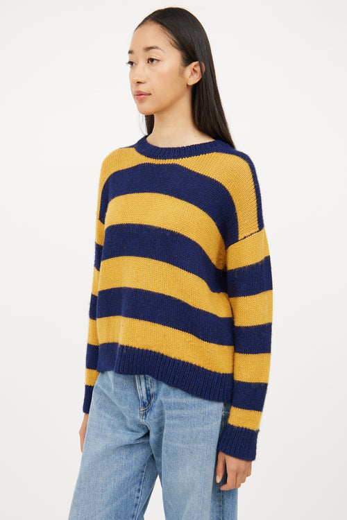 Nili Lotan Yellow & Blue Striped Sweater