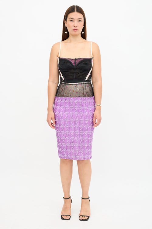Nina Ricci Mixed Bustier Dress