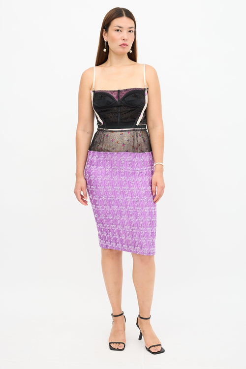 Nina Ricci Mixed Bustier Dress