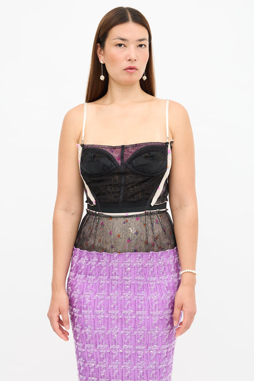 Nina Ricci Mixed Bustier Dress