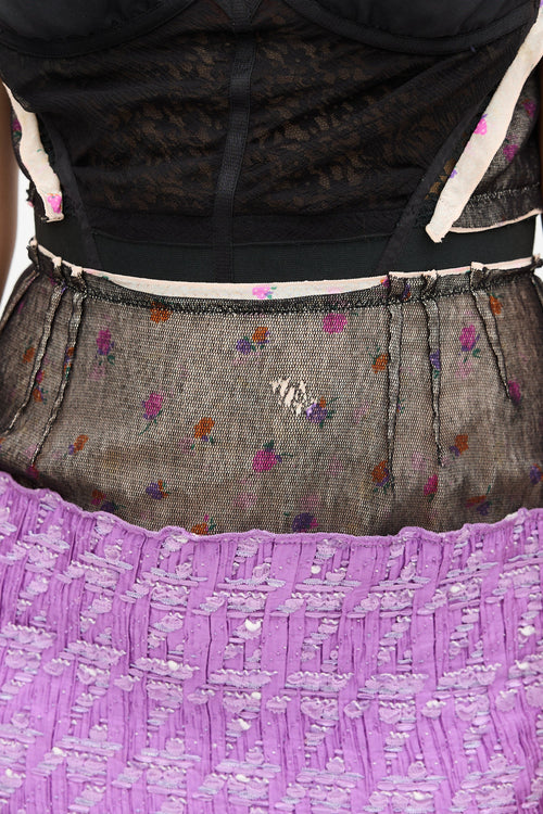 Nina Ricci Mixed Bustier Dress