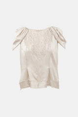 Nina Ricci Silk Trim Blouse