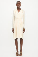 Nina Ricci Chiffon Button Up Dress