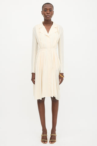 Nina Ricci Chiffon Button Up Dress