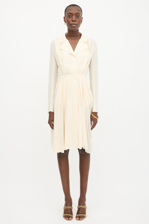 Nina Ricci Chiffon Button Up Dress