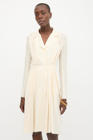 Nina Ricci Chiffon Button Up Dress