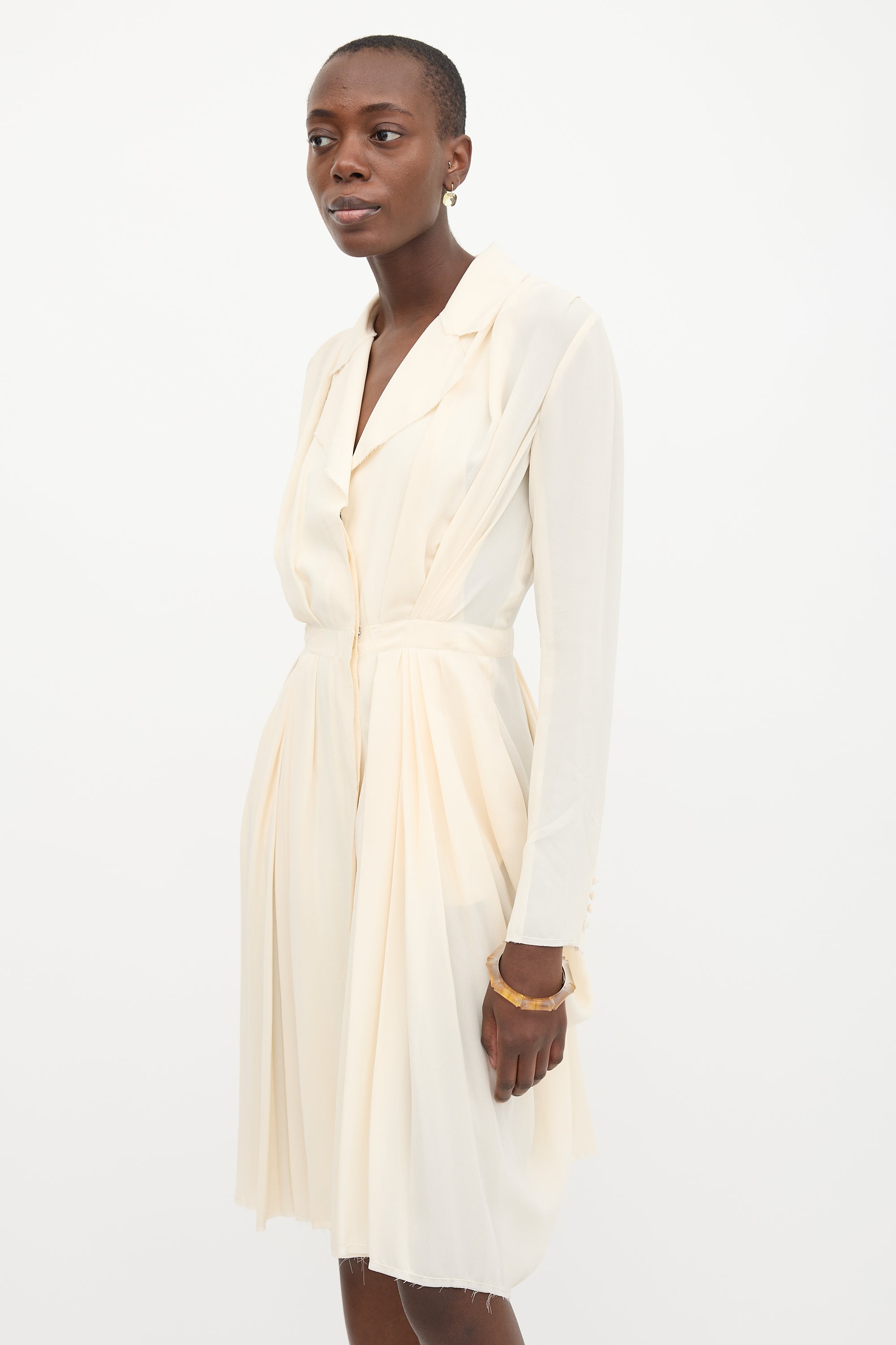 Nina Ricci // Chiffon Button Up Dress – VSP Consignment