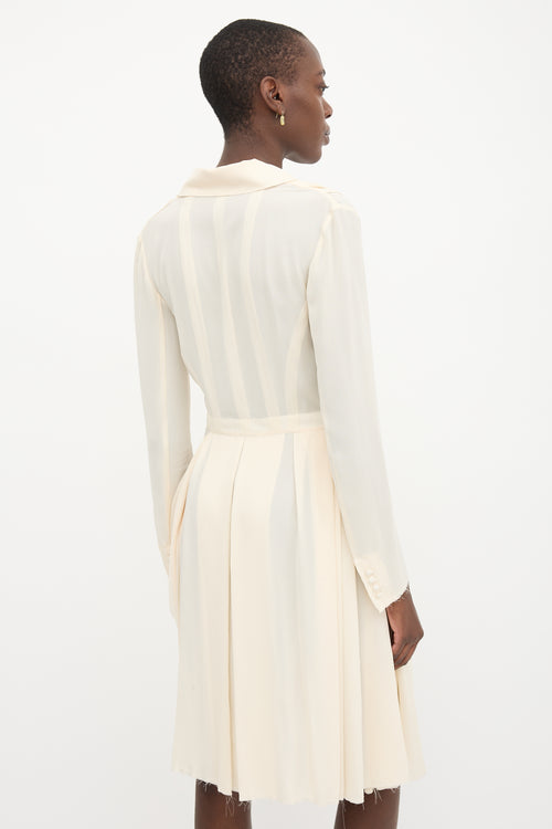 Nina Ricci Chiffon Button Up Dress