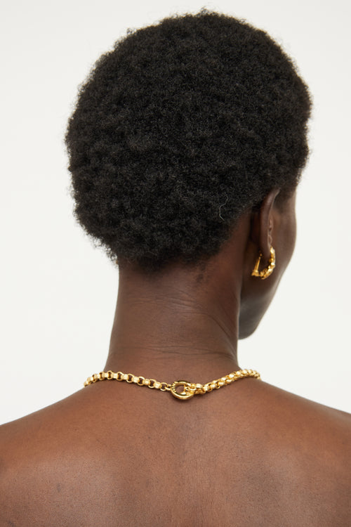 Nina Ricci Gold Tone Swirl Necklace