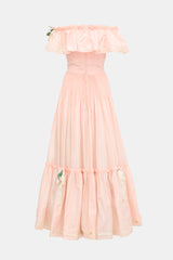 Nina Ricci Vintage Ruffled Off Shoulder Dress