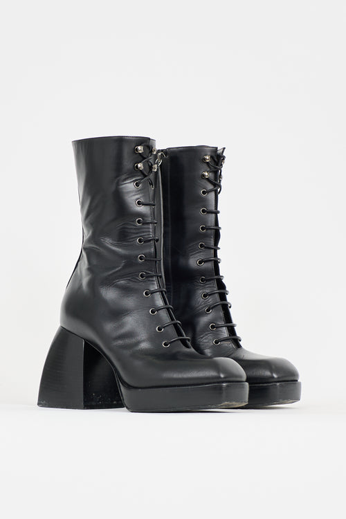 Nodaleto Leather Bulla Lace Up Boot