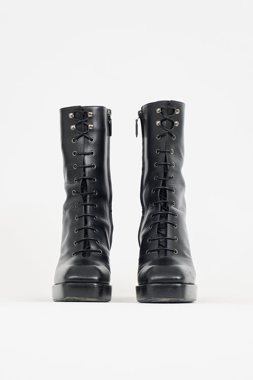 Nodaleto Leather Bulla Lace Up Boot