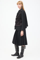 Noir Kei Ninomiya Black Lace Up Cutout Lattice Blazer