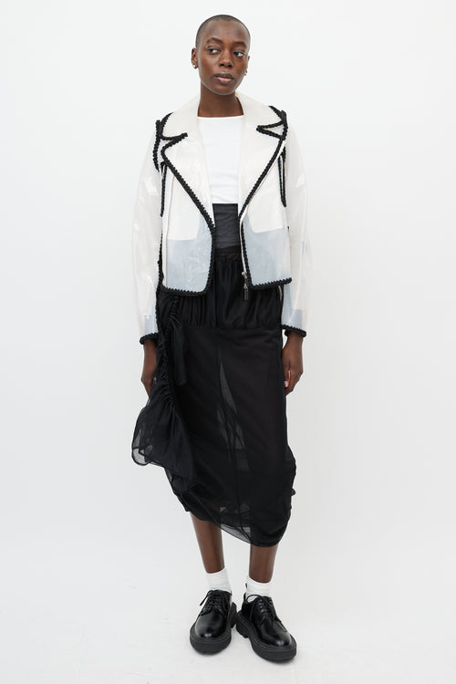 Noir Kei Ninomiya Spring 2018 Clear Vinyl & Black Trim Biker Jacket