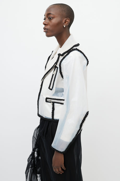 Noir Kei Ninomiya Spring 2018 Clear Vinyl & Black Trim Biker Jacket