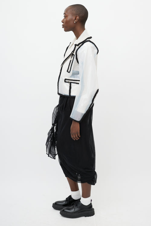 Noir Kei Ninomiya Spring 2018 Clear Vinyl & Black Trim Biker Jacket