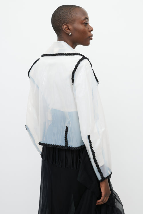 Noir Kei Ninomiya Spring 2018 Clear Vinyl & Black Trim Biker Jacket