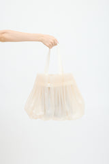 Noir Kei Ninomiya White PVC Gathered Tote