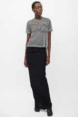Noir Kei Ninomiya FW 2022 Black & White Mesh Checked Top