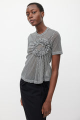 Noir Kei Ninomiya FW 2022 Black & White Mesh Checked Top