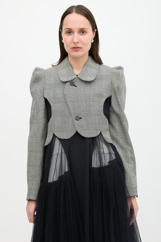 Noir Kei Ninomiya FW 2022 Wool Check Jacket