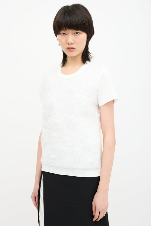 Noir Kei Ninomiya Floral Embroidered T-Shirt