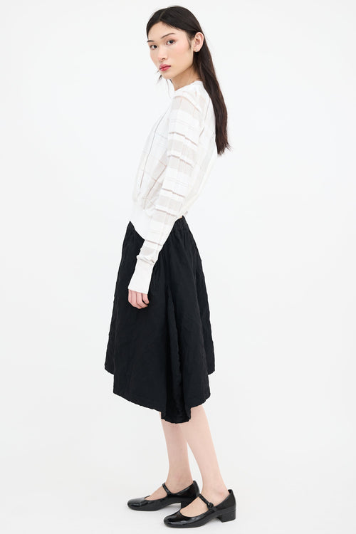 Noir Kei Ninomiya Open Back Check Sweater