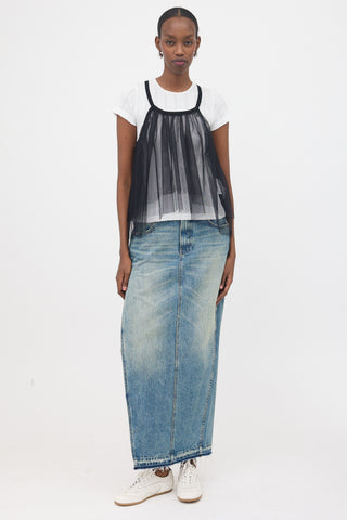 Noir Kei Ninomiya Ruched Tulle Top