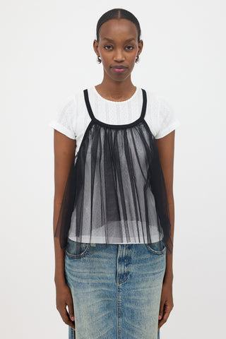 Noir Kei Ninomiya Ruched Tulle Top