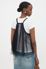 Noir Kei Ninomiya Ruched Tulle Top