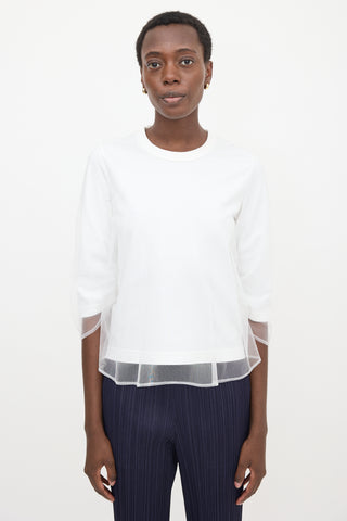 Noir Kei Ninomiya Tulle Layered Top