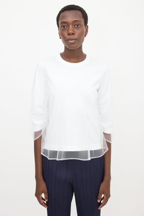 Noir Kei Ninomiya Tulle Layered Top