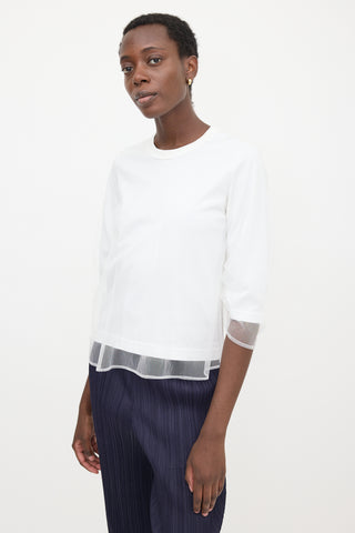 Noir Kei Ninomiya Tulle Layered Top