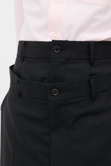 Noir Kei Ninomiya Wool Layered Shorts