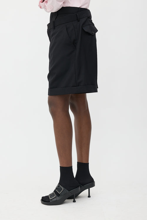 Noir Kei Ninomiya Wool Layered Shorts