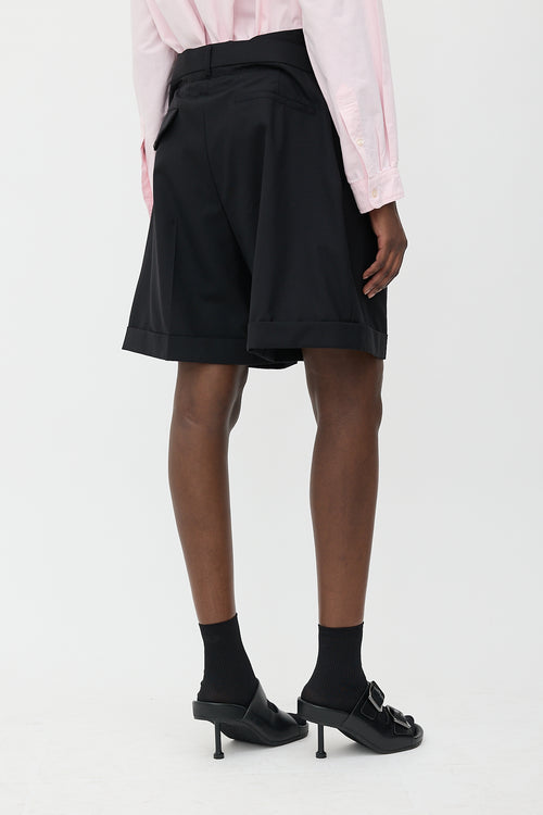 Noir Kei Ninomiya Wool Layered Shorts