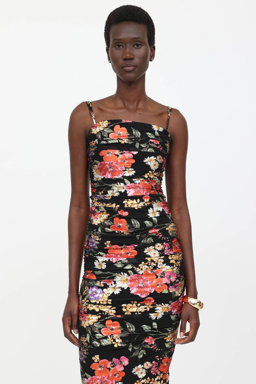 Floral Ruched Dress
