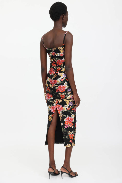 Floral Ruched Dress