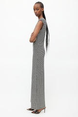 Norma Kamali Black & White Houndstooth Jumpsuit