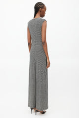 Norma Kamali Black & White Houndstooth Jumpsuit