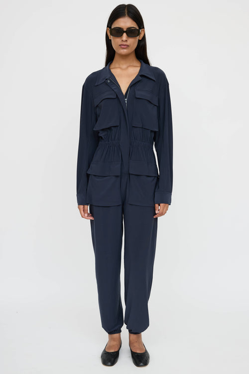 Norma Kamali Cinched Cargo Jumpsuit
