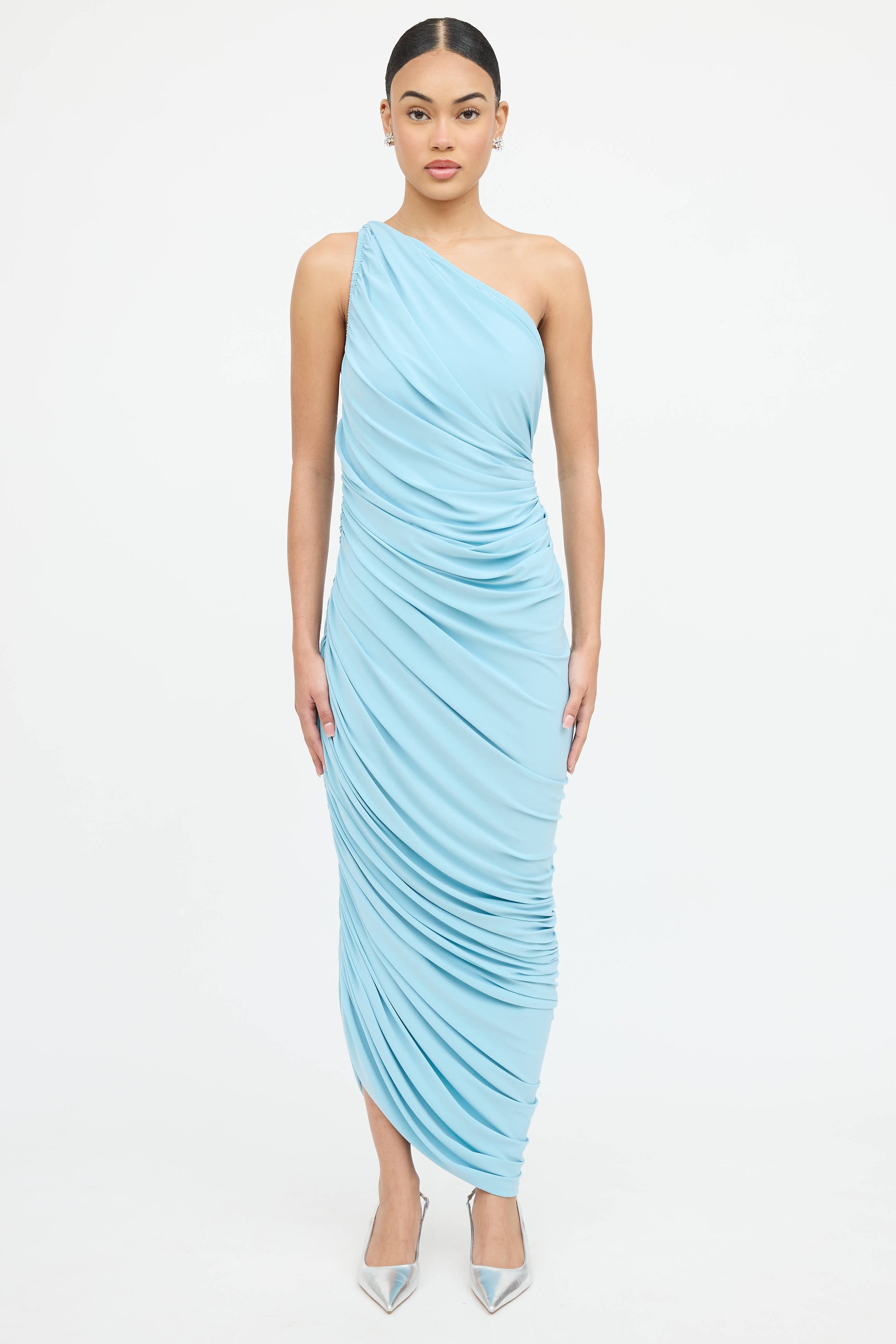 norma kamali ruched dress Norma Kamali x REVOLVE Diana Gown in Orchid Pink