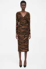 Norma Kamali Patterned Wrap Dress