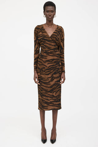 Norma Kamali Patterned Wrap Dress