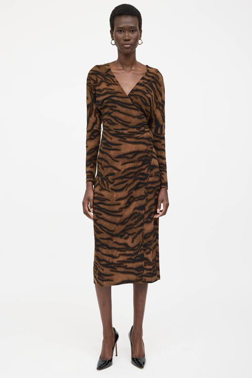 Norma Kamali Patterned Wrap Dress