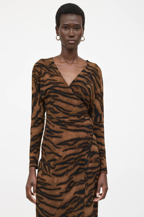 Norma Kamali Patterned Wrap Dress