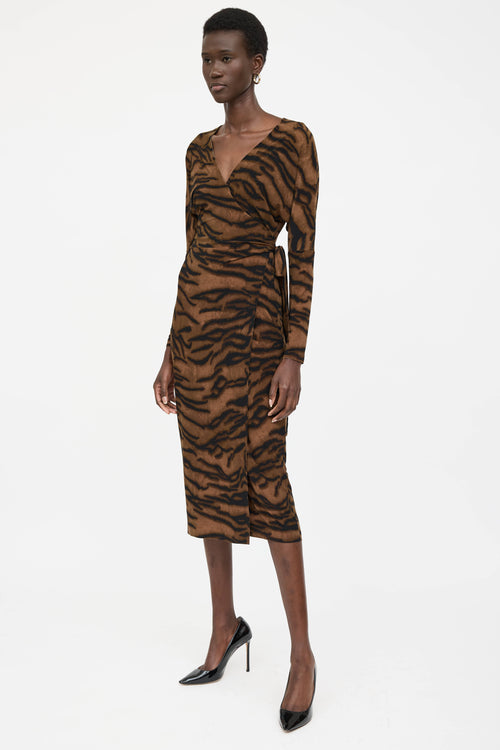 Norma Kamali Patterned Wrap Dress