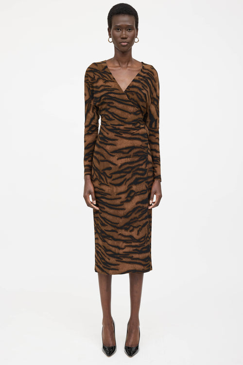 Norma Kamali Patterned Wrap Dress
